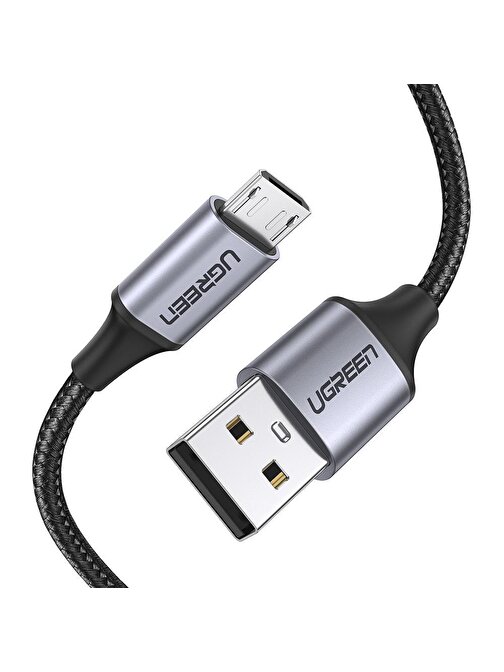 Ugreen Universal Premium Micro USB Hızlı Şarj Data Kablosu 1.5 m Siyah