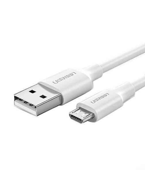 Ugreen Universal Micro USB Hızlı Şarj Data Kablosu 50 cm Beyaz