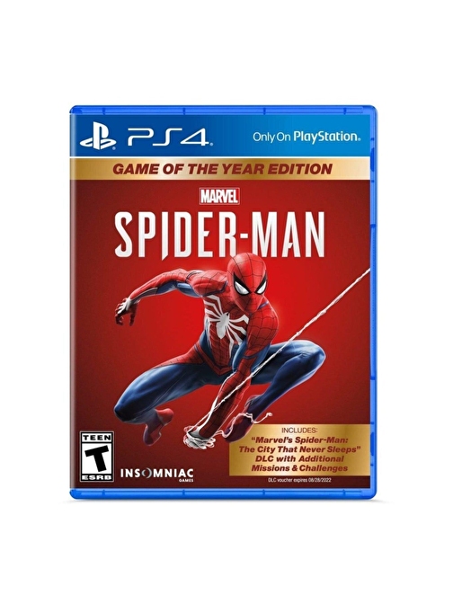 Marvel Spiderman Game Of The Year Edition PS4 Oyunu