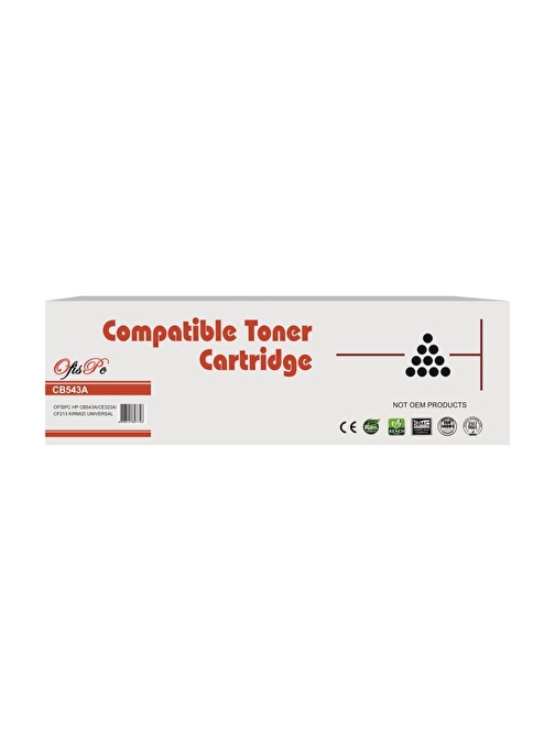 Ofispc HP CB543A-CE323A-CF213 Uyumlu Doldurmalı Orjinal Kırmızı Toner