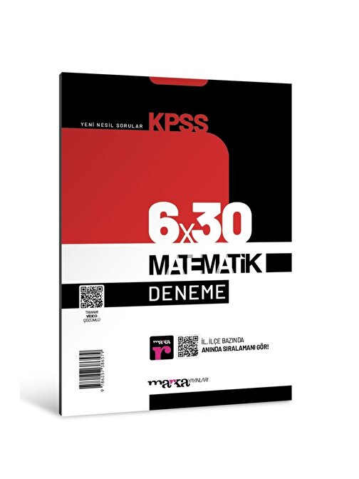 Marka Yayınları Marka KPSS Matematik 6x30 Deneme Tamamı Video Çözümlü