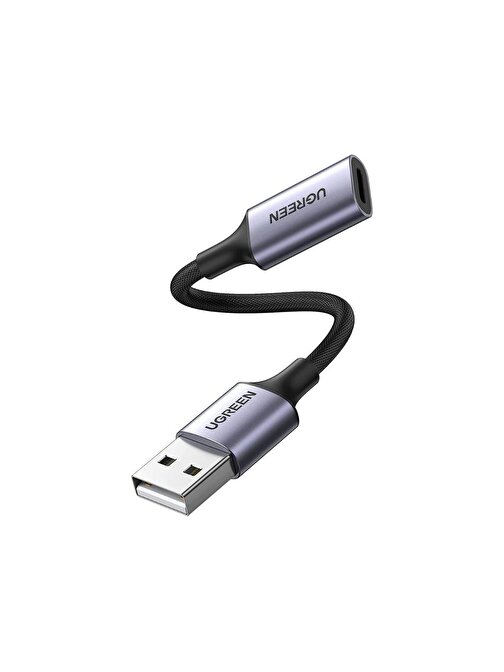 Ugreen MFi USB Lightning Örgülü Ses Kablosu Dönüştürücü