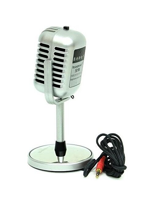 Himarry Karaoke Mikrofon Silver Speaker Hediyelik