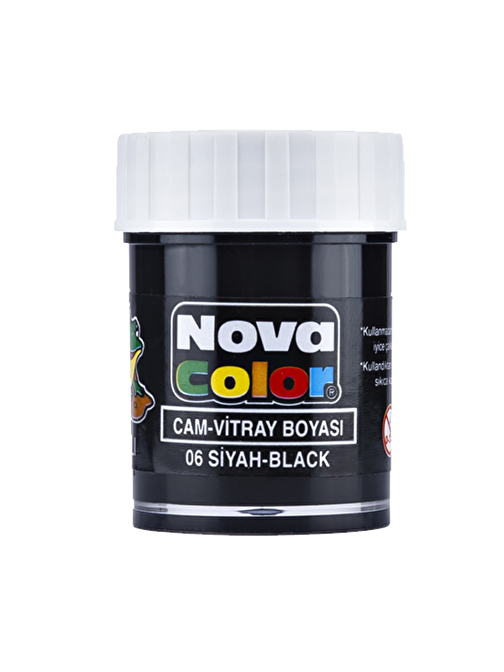 Nova Color NC-154 Cam Boyası Su Bazlı Şişe Siyah