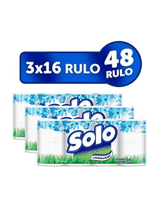 Solo Tuvalet Kağıdı 2 Katlı 3X16'lı