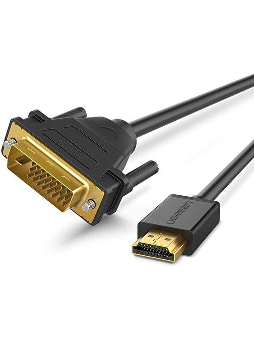Ugreen 60 Hz 1080P Çift Yönlü Görüntü Aktarma DVI To HDMI Kablo 3 mt