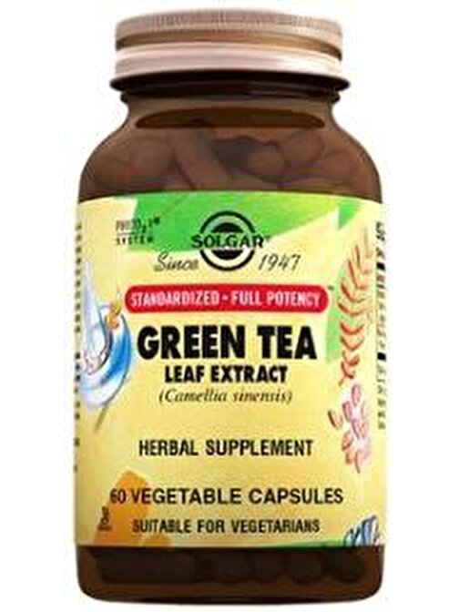 Solgar Green Tea Leaf Extract 60 Kapsül