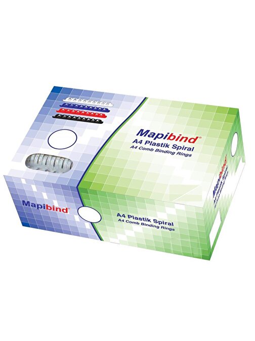 Mapibind Plastik Spiral Kırmızı 25 mm 50 Adet