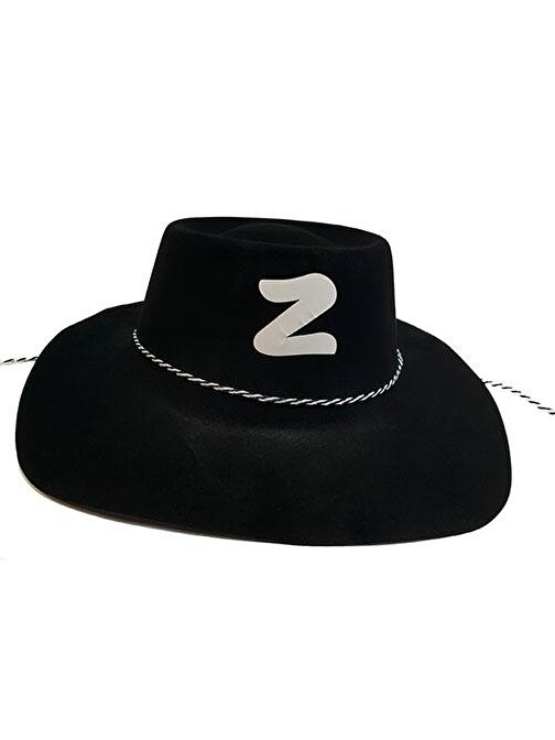 Parti Plastik Üzeri Nubuk Kaplama Z Logolu Zorro Şapkası