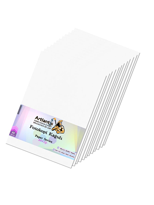 Artlantis A4 21 x 29.7 Fotokopi Kağıdı Beyaz 100 Adet 1 Paket 80  gr