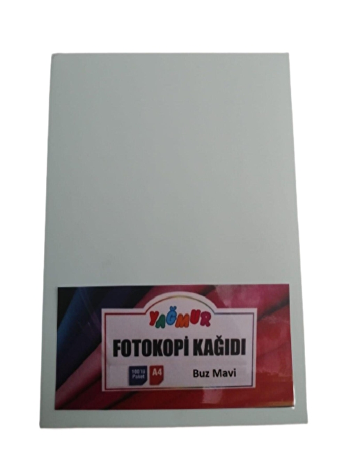 Yağmur A4 Fotokopi Kağıdı Buz Mavi 100 Adet 80  gr