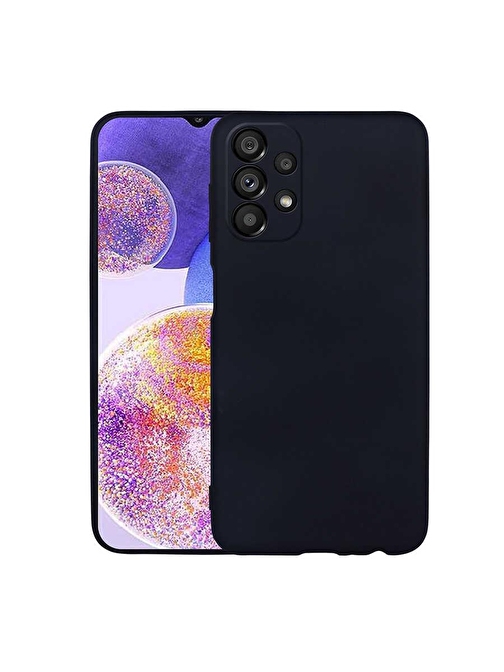 Coverzone Galaxy A23 ile uyumlu Kılıf Premier Silikon Kapak Siyah