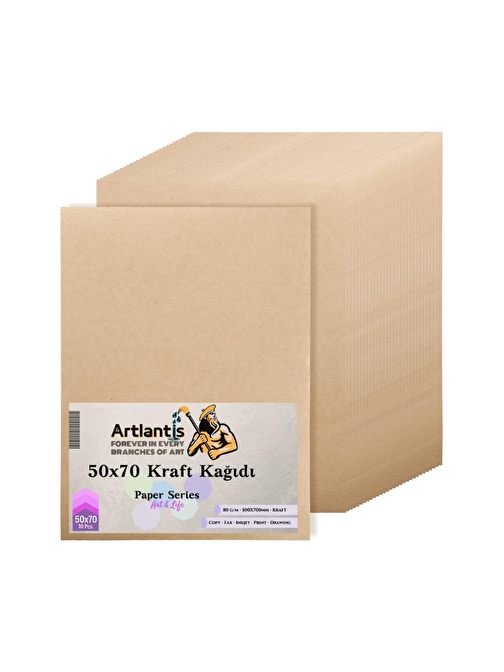 Artlantis 50x70 Kraft Kağıt 80 Gr 10 Adet Artlantis Kraft Saman Kağıt 50x70 10 Adet