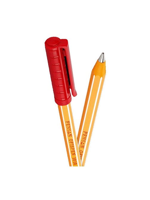 Pensan Tükenmez Kalem 1010 Çizgili Renk Seçenekli Pensan Büro Kalemi