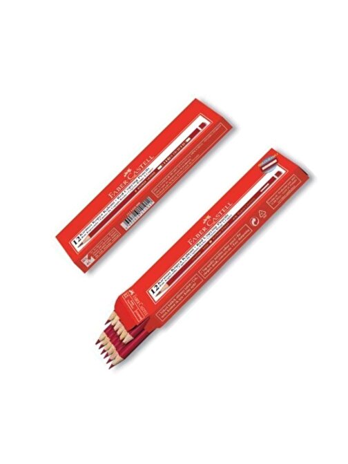 Faber-Castell Kırmızı Kalem Kopya 12'li Başlık Kalemi 1 Paket