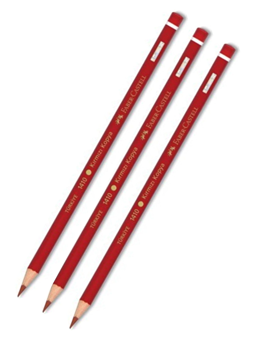 Faber-Castell Kırmızı Kalem Kopya 3 lü Başlık Kalemi