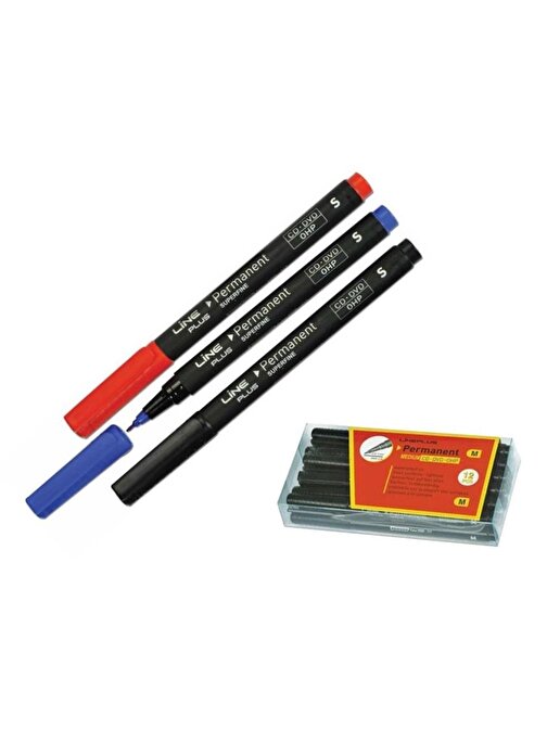 Lineplus Asetat Kalemi S Siyah 12'li Paket 0,4 mm