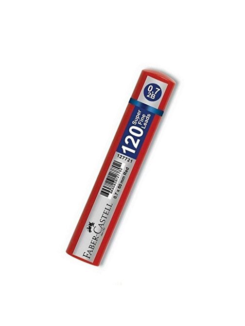 Faber Grip 2B 0.7 Kalem Ucu min 120 Li Uç Kırmızı Tüp 1 Paket