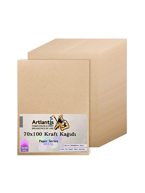 Artlantis 70x100 Kraft Kağıt 80 Gr 10 Adet Artlantis Kraft Saman Kağıt 70x100 10 Adet