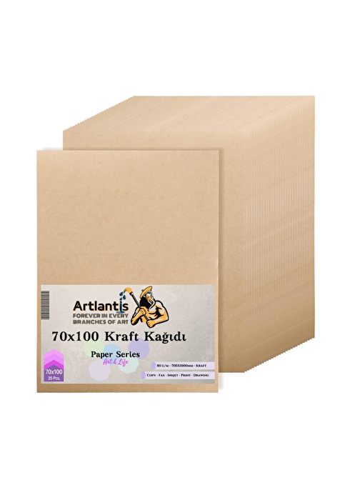 Artlantis 70x100 Kraft Kağıt 80 Gr 25 Adet Artlantis Kraft Saman Kağıt 70x100 25 Adet