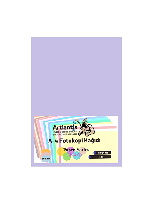 Artlantis A4 Fotokopi Kağıdı Lila 25'li 1 Paket 80  gr