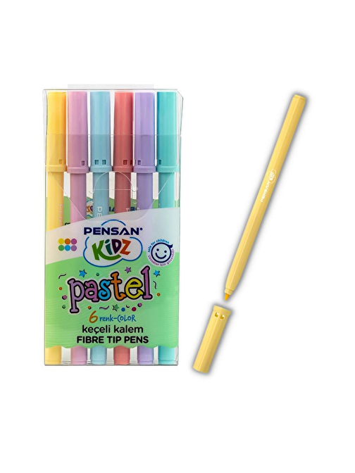Pensan Keçeli Kalem 6'lı Pastel Renkler Pensan Pastel Keçeli Kalem