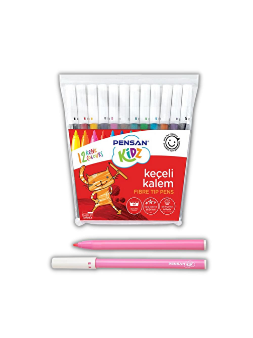 Pensan Keçeli Kalem 12 Lı Renk Pensan Keçeli Kalem