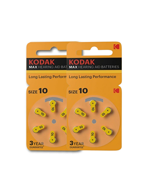 Kodak P 10 No 10 İşitme Cihaz Pili 6'lı 2 Paket