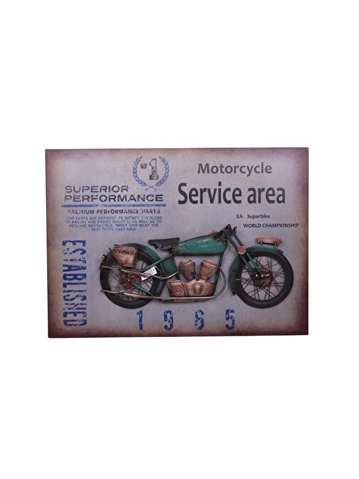HİLALSHOP Motorsiklet Tablo Pano Vintage Dekoratif Ev Ofis Hediyelik