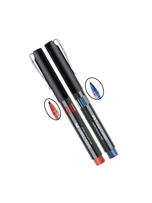 Faber-Castell Mavi Kırmızı Pilot Kalem İğne Uçlu 0.5 Needle Point Roller 2 Adet 0,5 Uçlu Faber-Castell Pilot Kalem Mavi Kırmızı 2 Adet