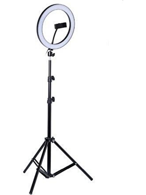 Hilalshop Selfie Led Işık 10İnç Makyaj,Kuaför 26Cm-2M Stand