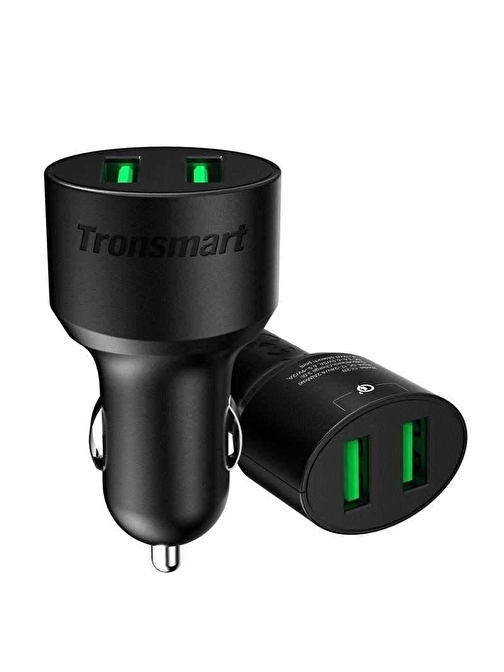 Tronsmart Tronsmart Çift Usb Çıkışlı Dual Port Qc 3.0 Hızlı Araç Şarj Cihazı