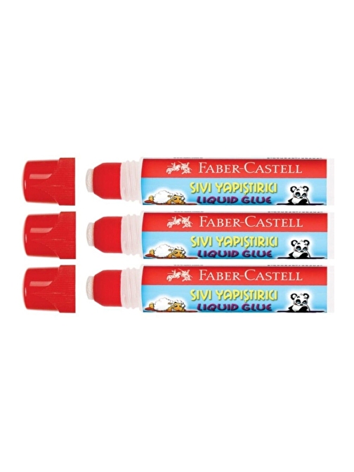 Faber Castell Su Bazlı Sıvı Yapıştırıcı 50 Ml 3Lü Set