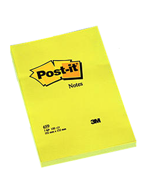 Post-it 659 Dikdörtgen Not Kağıdı  Sarı 102x152 100 Yaprak