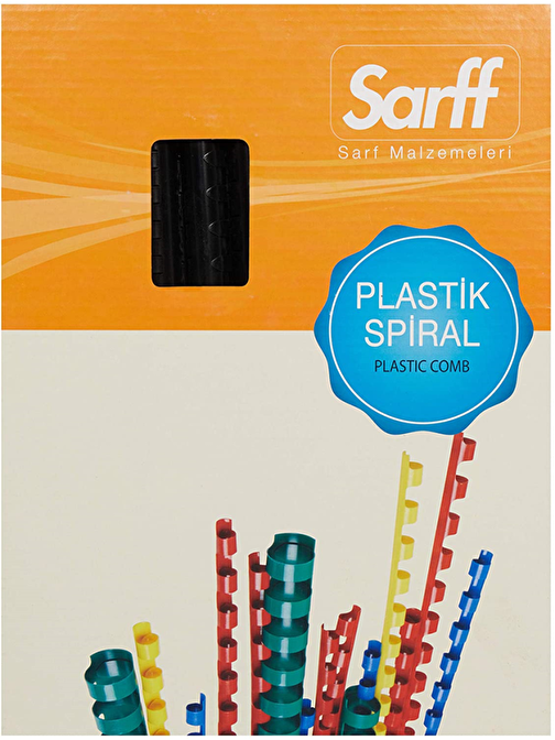 Sarff Delux Plastik Spiral Siyah 16 mm 100 Adet
