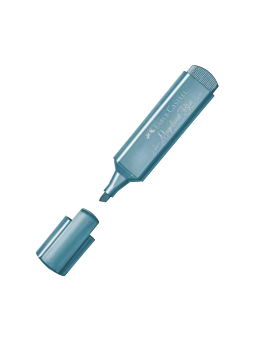 Faber Castell Metalik Fosforlu İşaret Kalemi Metalik İşaret Kalemi Mavi