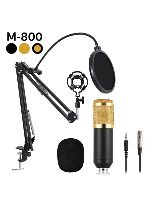 Music DJ M-800 Mikrofon Standlı Ön Panel