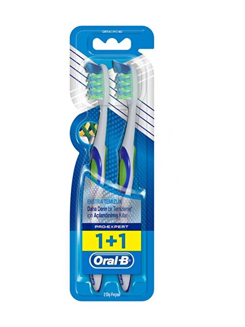 Oral-B Pro-Expert Derinlemesine Temizlik 40 Orta Diş Fırçası 1 Alana 1 Bedava Paketi