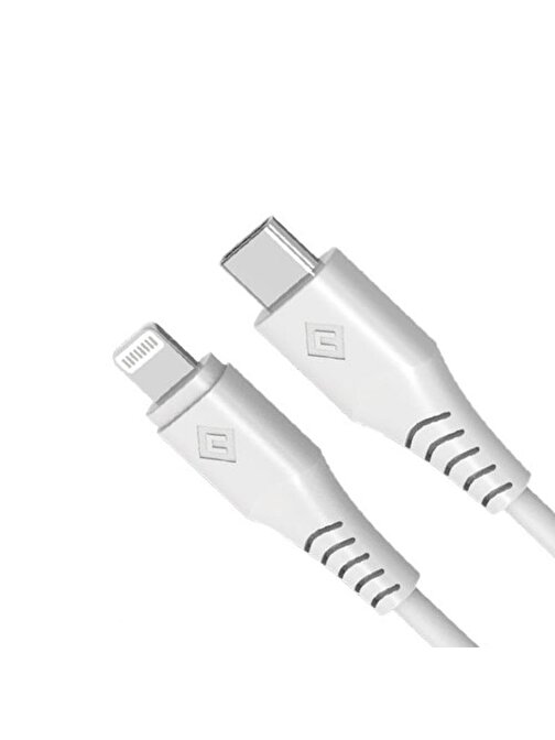 Novoo Apple iPhone Uyumlu Type-C - Lightning Hızlı Şarj Kablosu 1.2 m Beyaz