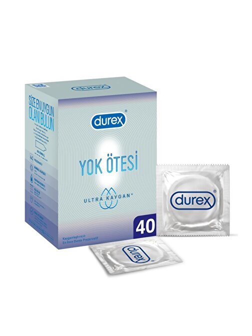 Durex Düz Gövdeli Kayganlaştırıcı Ultra İnce 40'lı Prezervatif