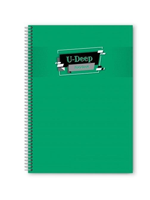 Umut Defter A4 Spiralli Telli Defter 60 Yaprak Çizgili Yeşil