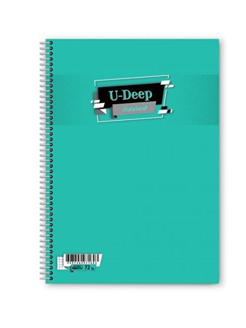 Umut Defter A4 Spiralli Telli Defter 60 Yaprak Çizgili Açık Yeşil