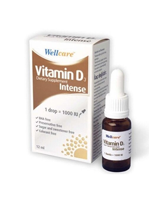 Wellcare Vitamin D3 1000Iu Intense Damla 12 Ml