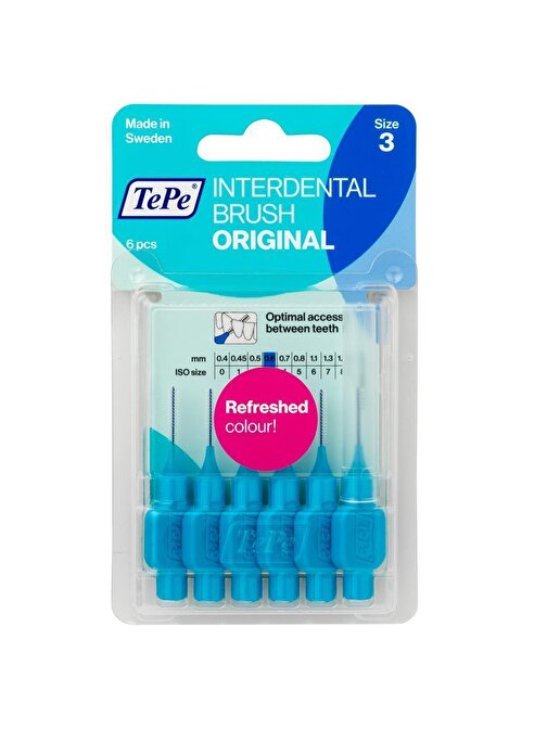 Tepe Interdental Brush Blister Diş Teli Arayüz Fırçası 0.6 mm Mavi