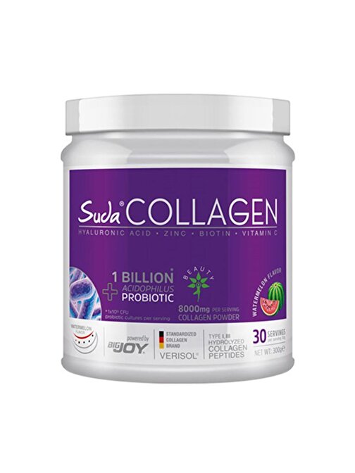 Suda Collagen + Probiyotik Karpuz Aromalı Takviye Edici Gıda 300 G