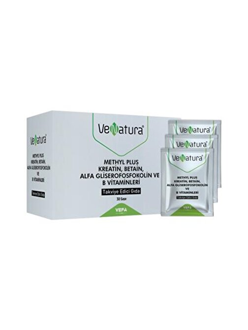 Venatura Methyl Plus Kreatin-Betain-Alfa Gliserofosfokolin Ve B Vitaminleri 30 Saşe