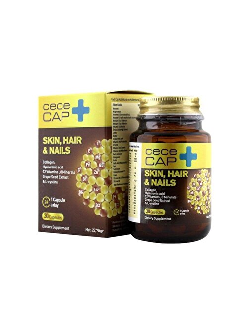 Cecemed Cece Cap Cilt-Saç-Tırnak Takviye Edici Gıda 30 Kapsül