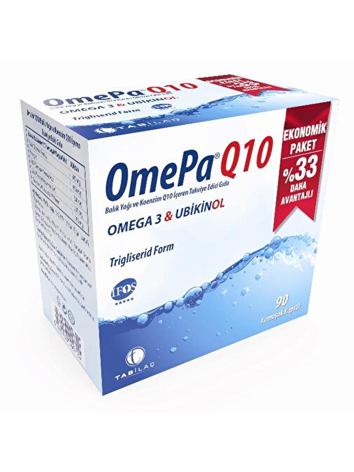 Omepa-Q10 Omega 3 Ubiquinol 90 Kapsül