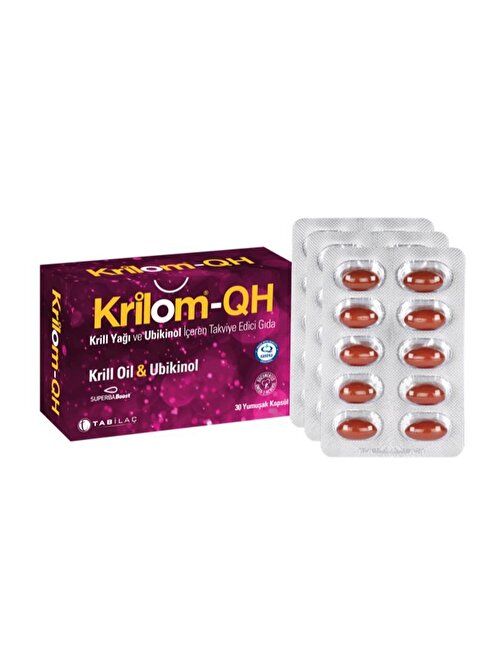 Tab İlaç Krilom-Qh Krill Oil & Ubikinol 30 Yumuşak Kapsül