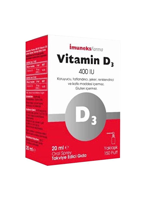 Imuneks Vitamin D3 400 Iu 20 Ml